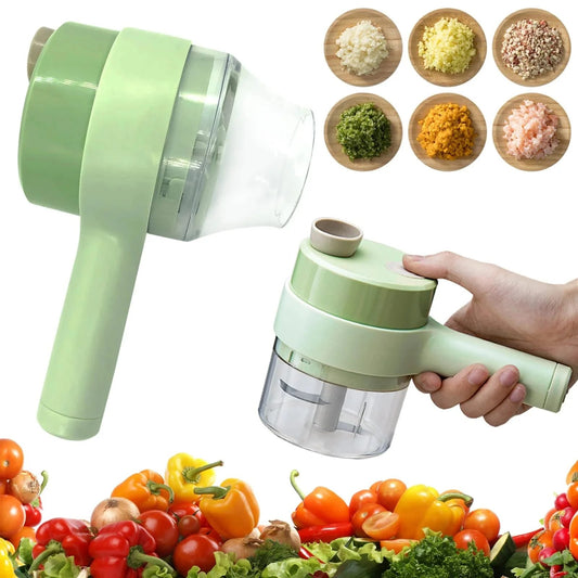 Multifunctional Electric Vegetable Chopper & Slicer – Portable Handheld Food Processor