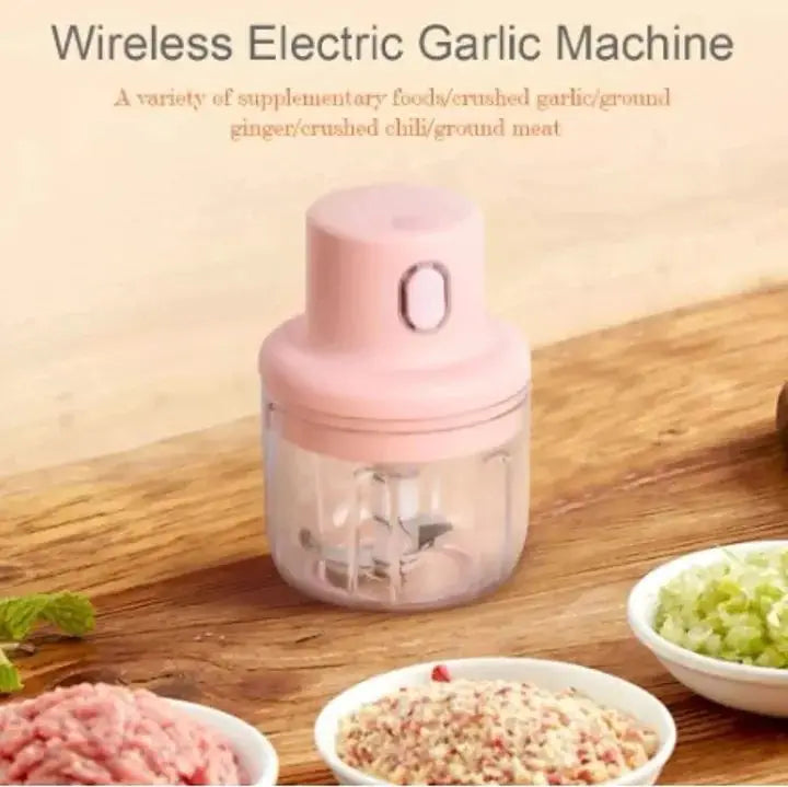 Portable Electric USB Chopper & Food Grinder - Mini Garlic, Meat & Vegetable Cutter