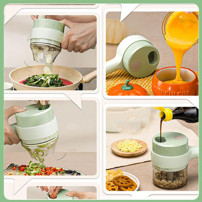 Multifunctional Electric Vegetable Chopper & Slicer – Portable Handheld Food Processor