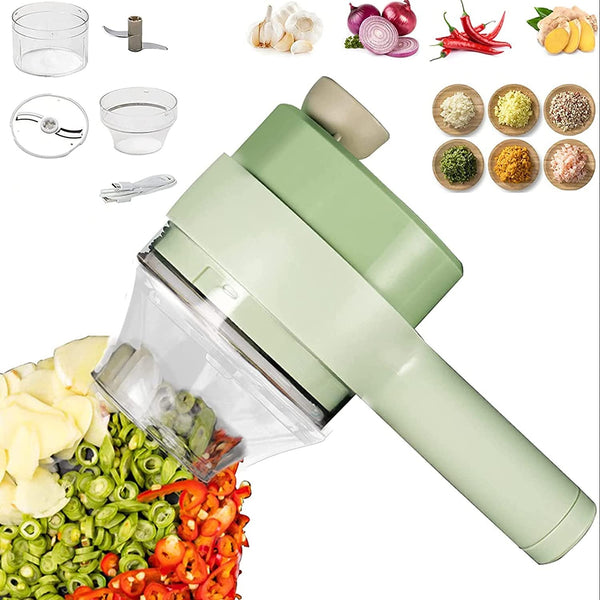 Multifunctional Electric Vegetable Chopper & Slicer – Portable Handheld Food Processor